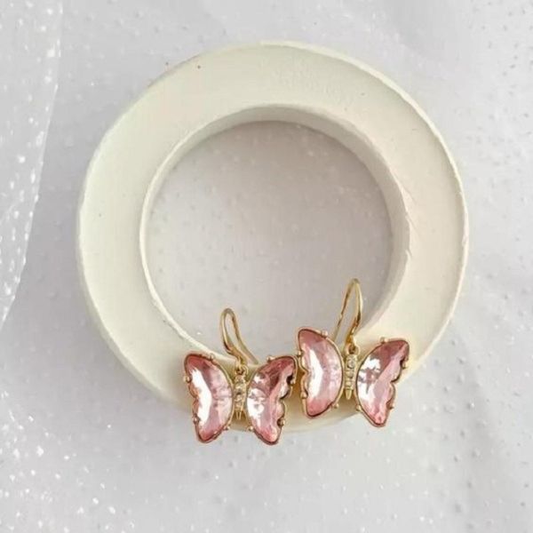 گوشواره آویز طرح پروانه - Gosh - 046