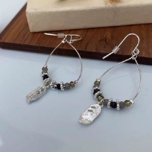 فروش اینترنتی گوشواره آویز طرح پر - Gosh - 047