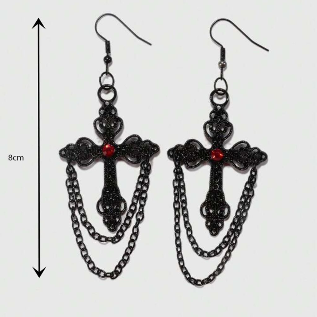 خرید انلاین گوشواره اویز صلیب طرح هالووین - Gosh - 048