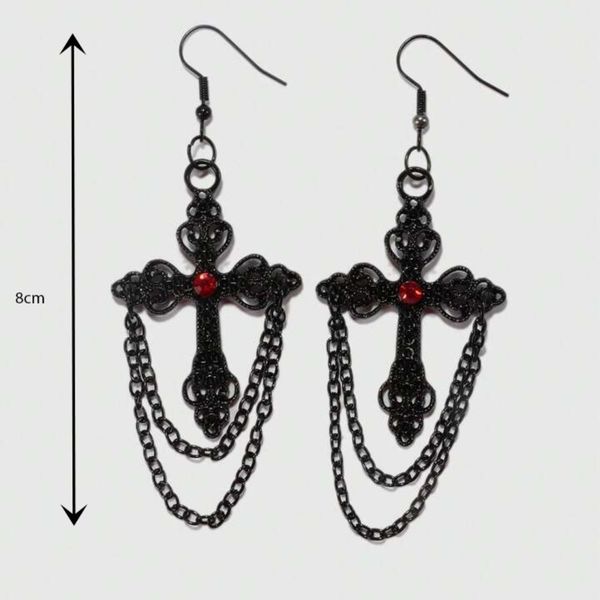 گوشواره اویز صلیب طرح هالووین - Gosh - 048