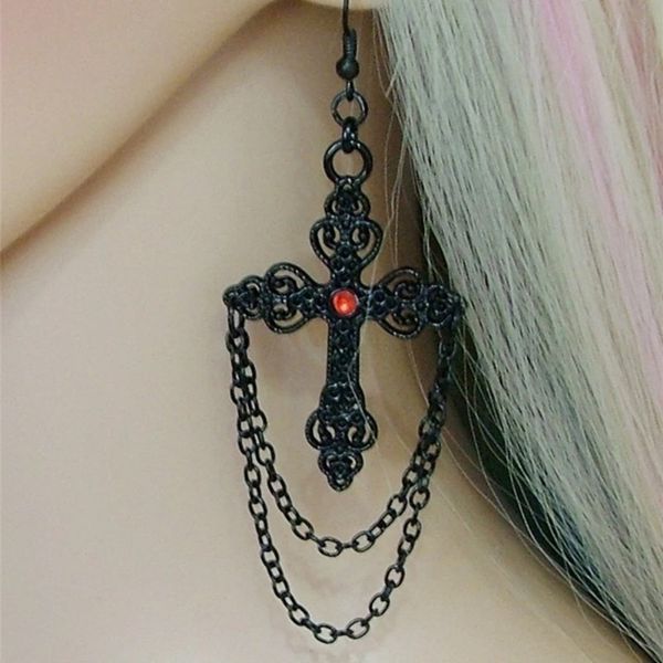 گوشواره اویز صلیب طرح هالووین - Gosh - 048