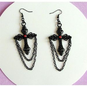 گوشواره اویز صلیب طرح هالووین - Gosh - 048