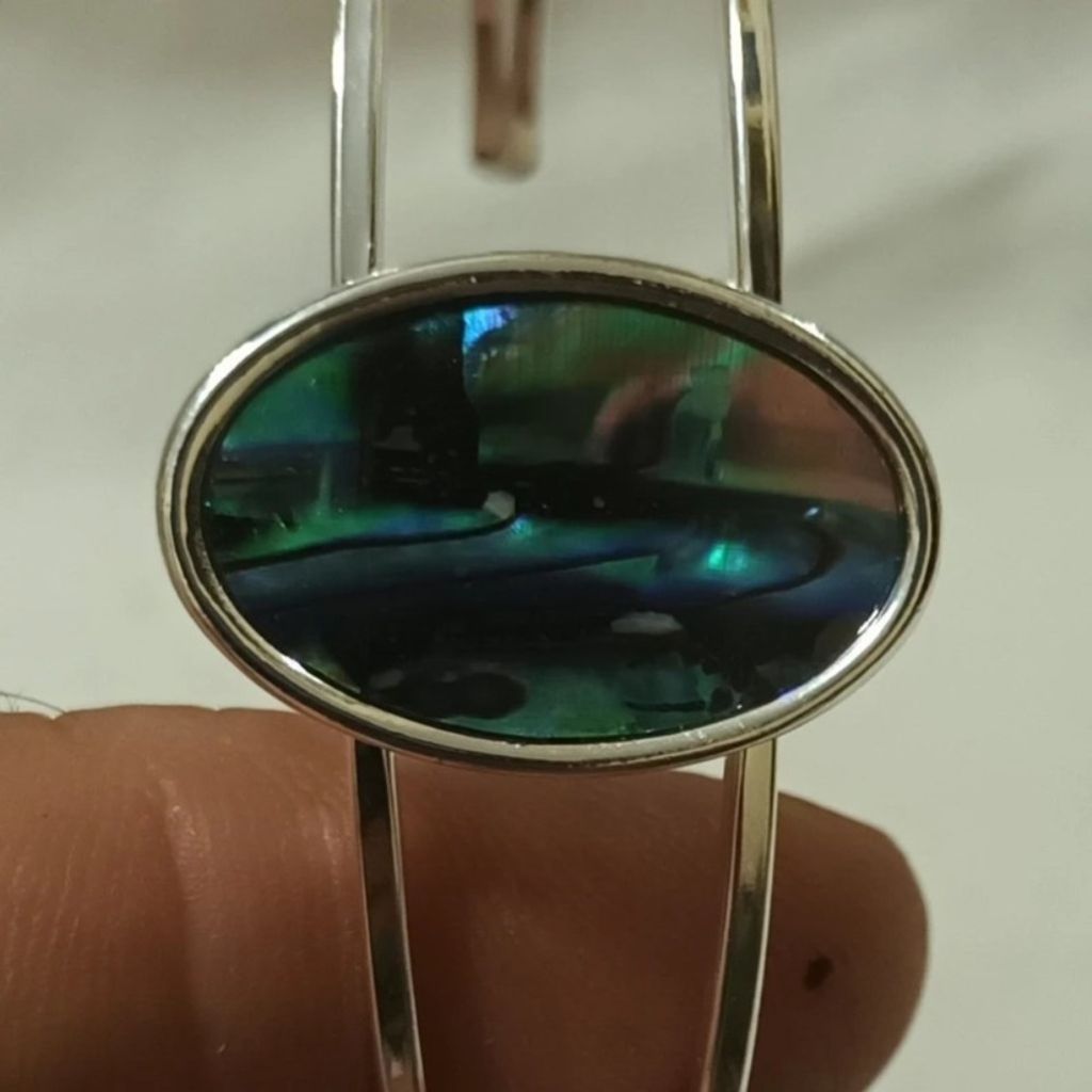 قیمت ارزان دستبند النگویی سنگ رنگی - Dastband - 001