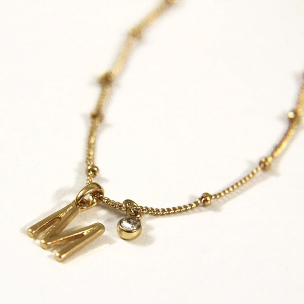 خرید اینترنتی گردنبند با پلاک حرف ام - Gardan - 002