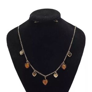 گردنبند سنگ ریز مدل قلب - Gardan - 003