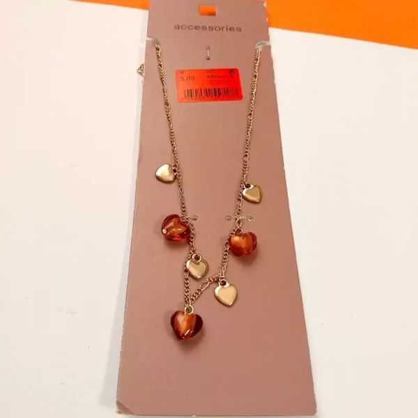 گردنبند سنگ ریز مدل قلب - Gardan - 003