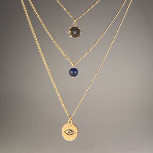 خرید آنلاین ست زنجیر سه ردیفه طرح چشم نظر - Set - 001