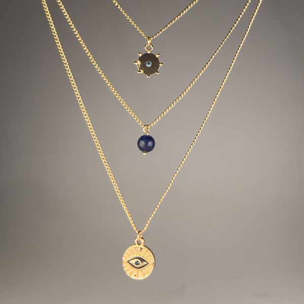 ست زنجیر سه ردیفه طرح چشم نظر - Set - 001