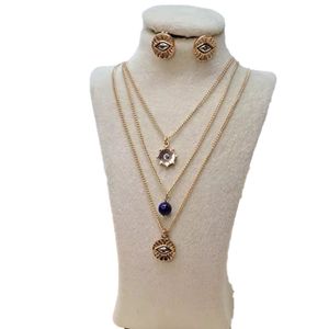 ست زنجیر سه ردیفه طرح چشم نظر - Set - 001