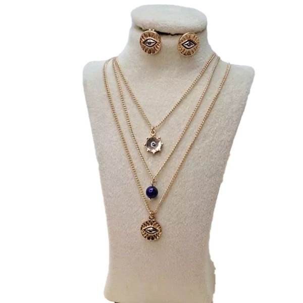 ست زنجیر سه ردیفه طرح چشم نظر - Set - 001
