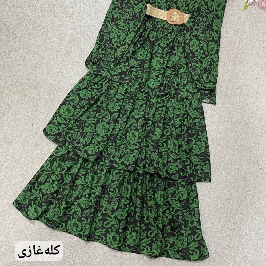 قیمت پیراهن زنانه طبقه ای + کمربند