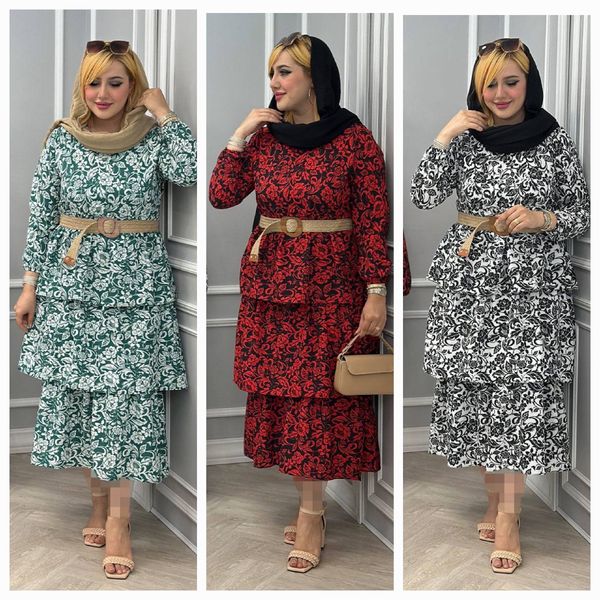 پیراهن زنانه طبقه ای + کمربند