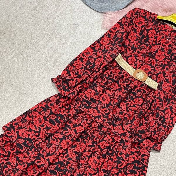 پیراهن زنانه طبقه ای + کمربند