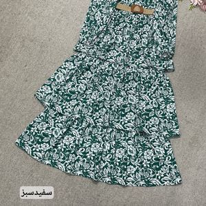 قیمت ارزان پیراهن زنانه طبقه ای + کمربند
