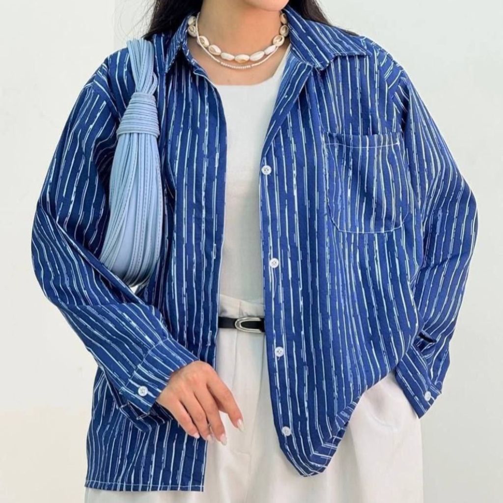 خرید انلاین شومیز استین‌گت‌دار راه راه