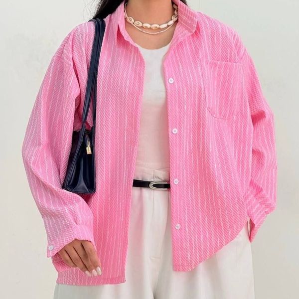 شومیز استین‌گت‌دار راه راه