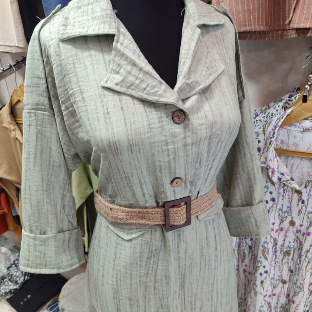 خرید اینترنتی کفتان کمربنددار آرزو