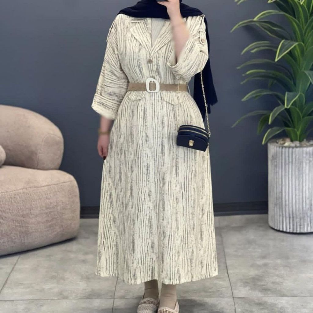 خرید انلاین کفتان کمربنددار آرزو