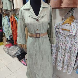 خرید انلاین کفتان کمربنددار آرزو