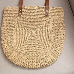 خرید اینترنتی کیف رافیا قلاب بافی شده
