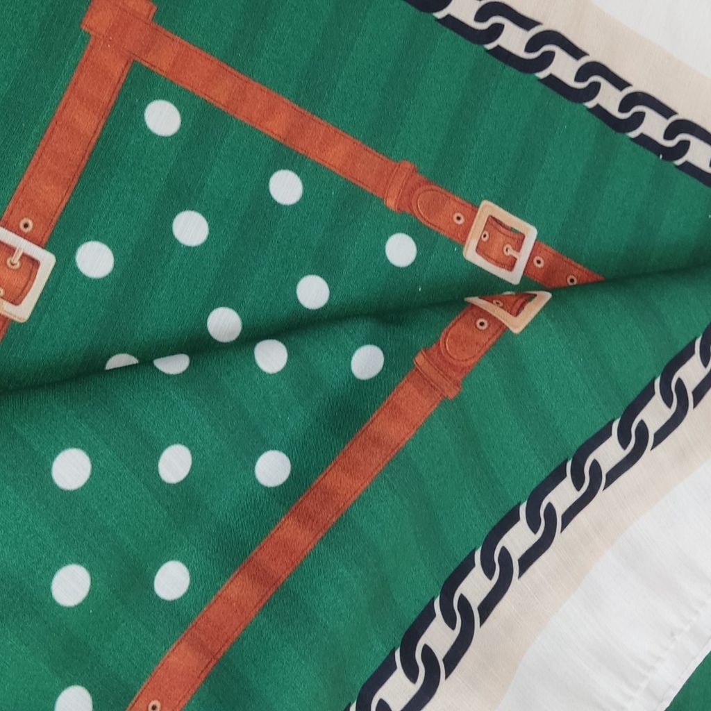 خرید انلاین شال نخی زنانه سبز طرح دار