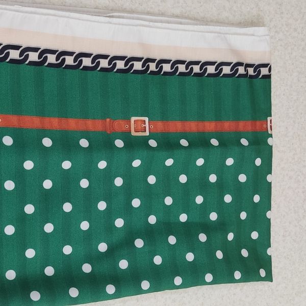 شال نخی زنانه سبز طرح دار