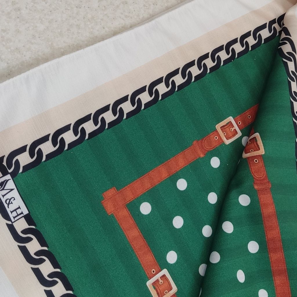 قیمت شال نخی زنانه سبز طرح دار