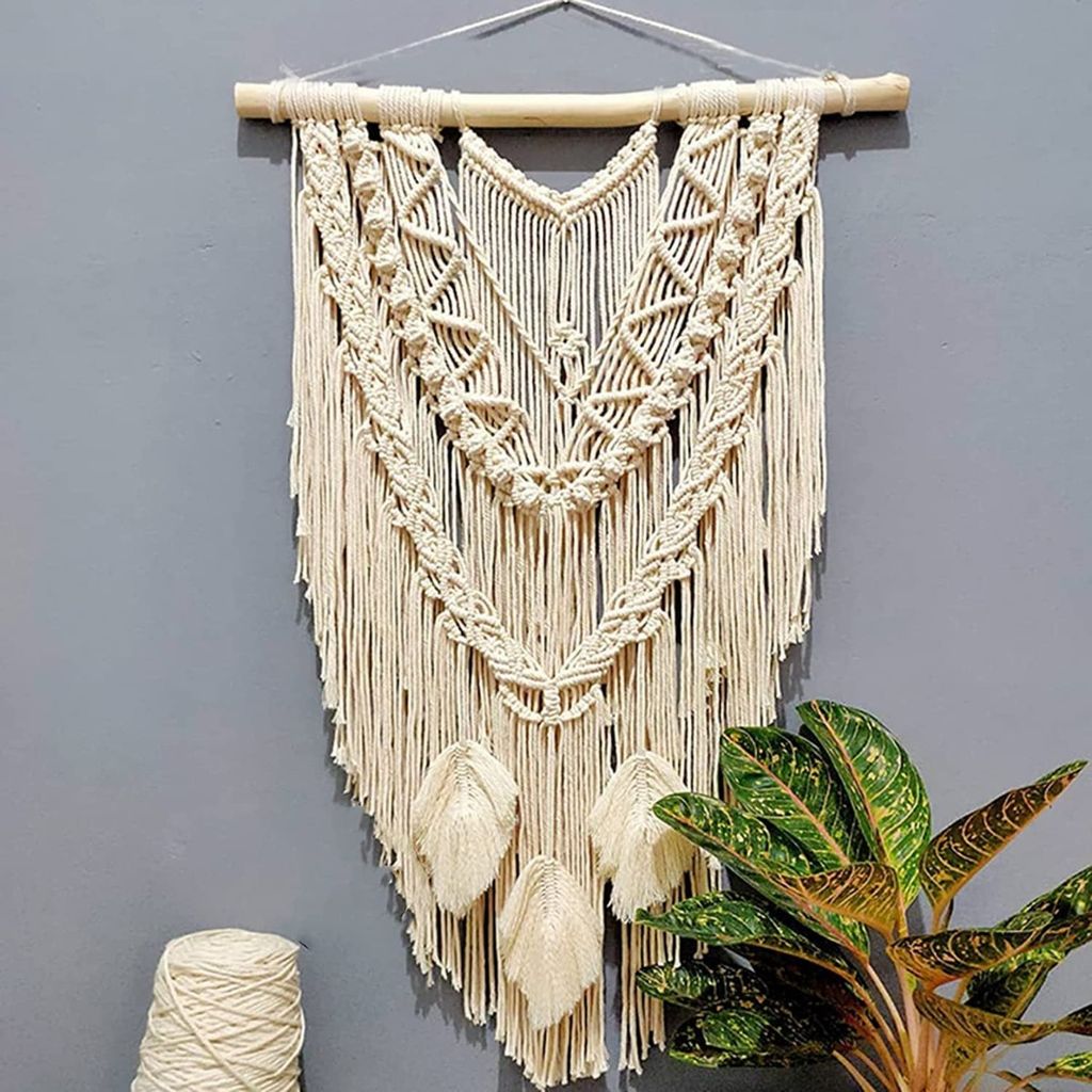 مشخصات دیوارکوب آویز مکرومه طرح ستین