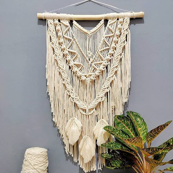 دیوارکوب آویز مکرومه طرح ستین