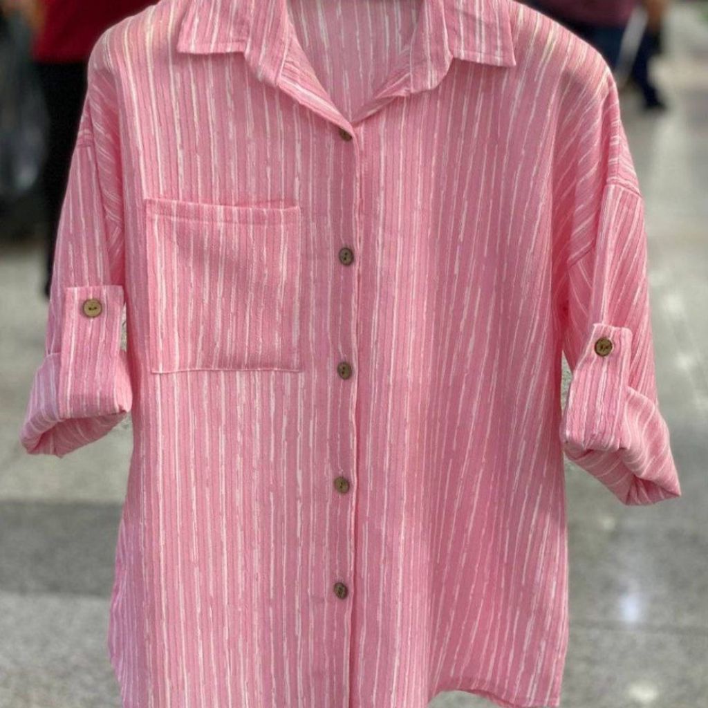 مشخصات شومیز راه راه زنانه