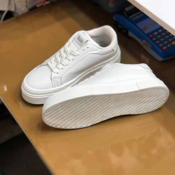 کفش ونس برشکا سفید مردانه دور دوخت