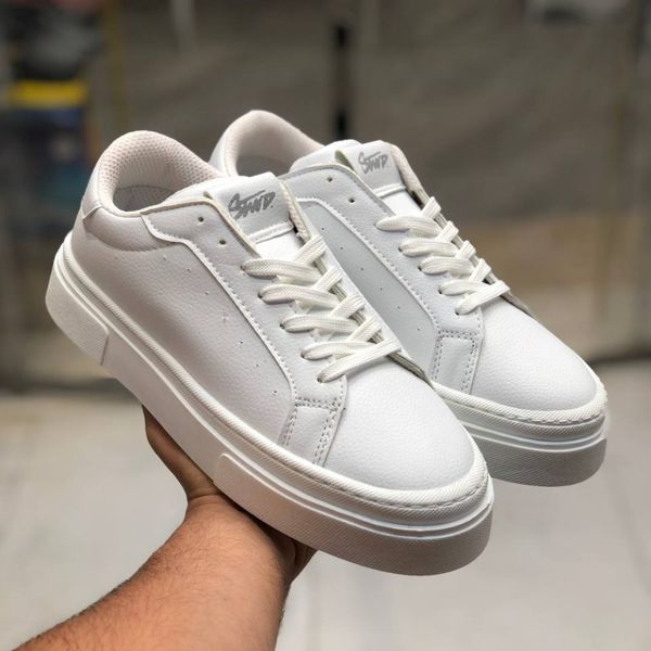 کفش ونس برشکا سفید مردانه دور دوخت