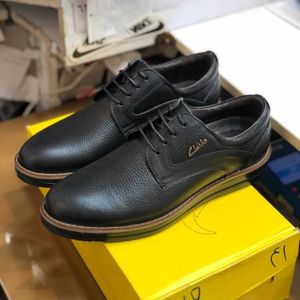 خرید انلاین کفش چرم مردانه بندی مدل بانکوک رنگ مشکی