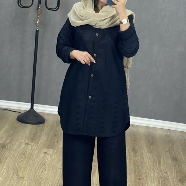 ست مانتو شلوار بیسکوییتی