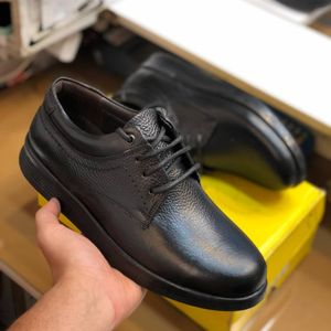 فروش اینترنتی کفش چرم مردانه بندی مدل کاج رنگ مشکی