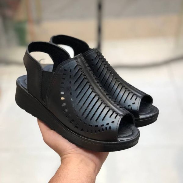 صندل زنانه تابستانه بغل کش مشکی