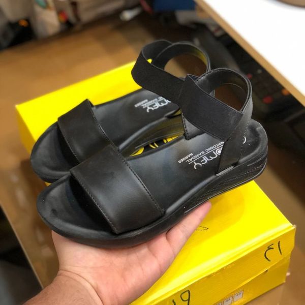 صندل دخترانه کشی تزریق مدل کافی رنگ مشکی