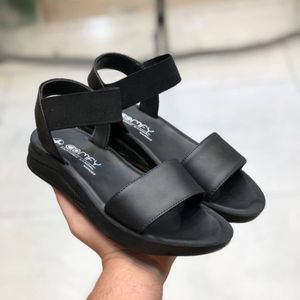 صندل دخترانه کشی تزریق مدل کافی رنگ مشکی