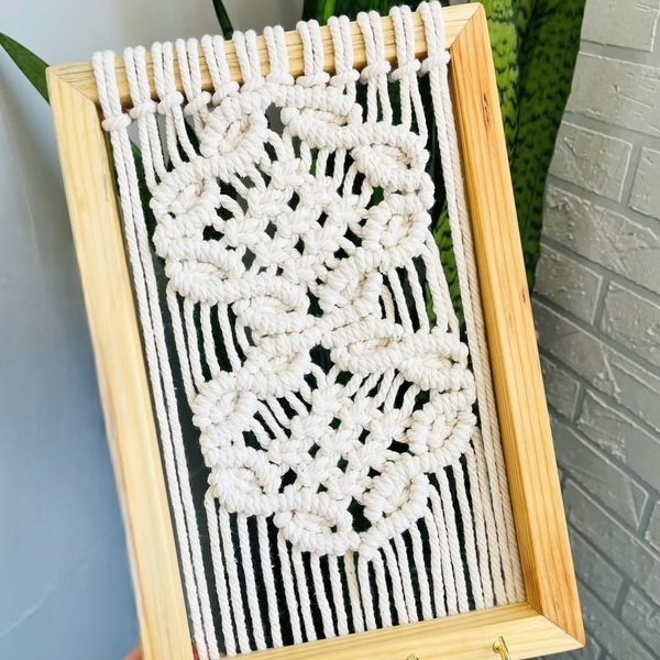 جاکلیدی مکرومه بافی مدل گل