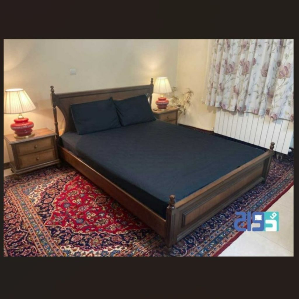 قیمت ارزان روتختی دونفره عرض 160 کشدار تترون ساده مشکی
