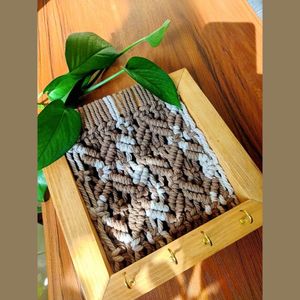 جاکلیدی چوبی مکرومه مدرن طرح نوران