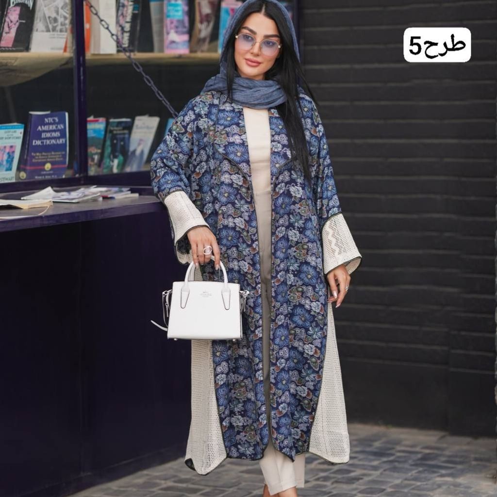 خرید اینترنتی مانتو بلند عبایی باتیک‌ هندی اعلا