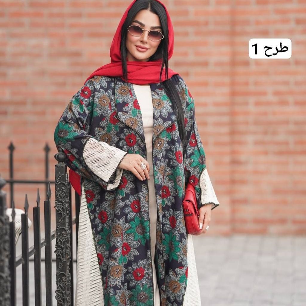 مشخصات مانتو بلند عبایی باتیک‌ هندی اعلا