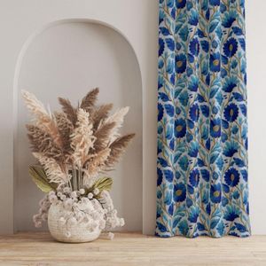 خرید اینترنتی پارچه مخمل روبالشی پارچه باما طرح سه بعدی گل قدیمی کد 5014224