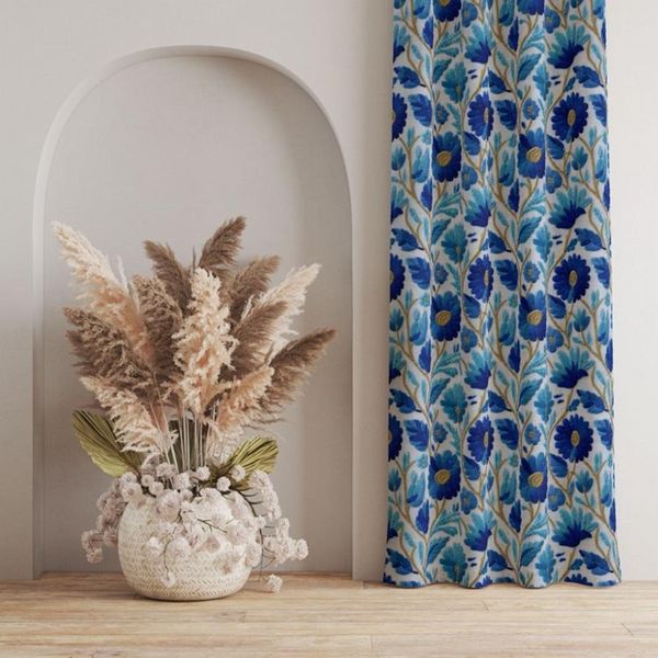 پارچه مخمل روبالشی پارچه باما طرح سه بعدی گل قدیمی کد 5014224