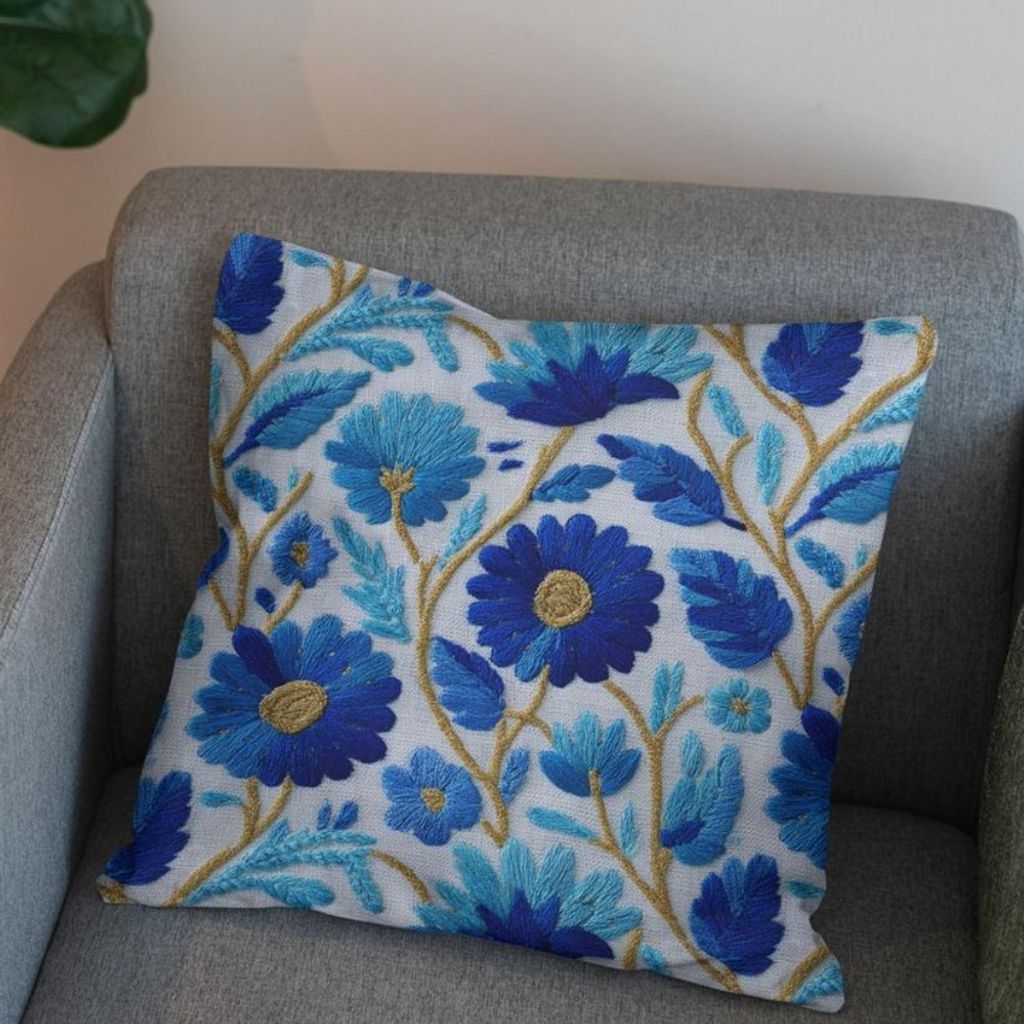 مشخصات پارچه مخمل روبالشی پارچه باما طرح سه بعدی گل قدیمی کد 5014224