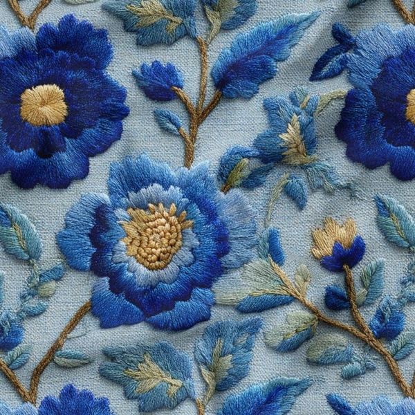 پارچه مخمل روبالشی پارچه باما طرح سه بعدی گل خاطره کد 5014227