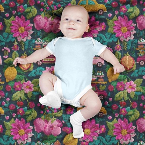 پارچه مخمل روبالشی پارچه باما طرح سه بعدی ماشین نوستالژی کد 5014233