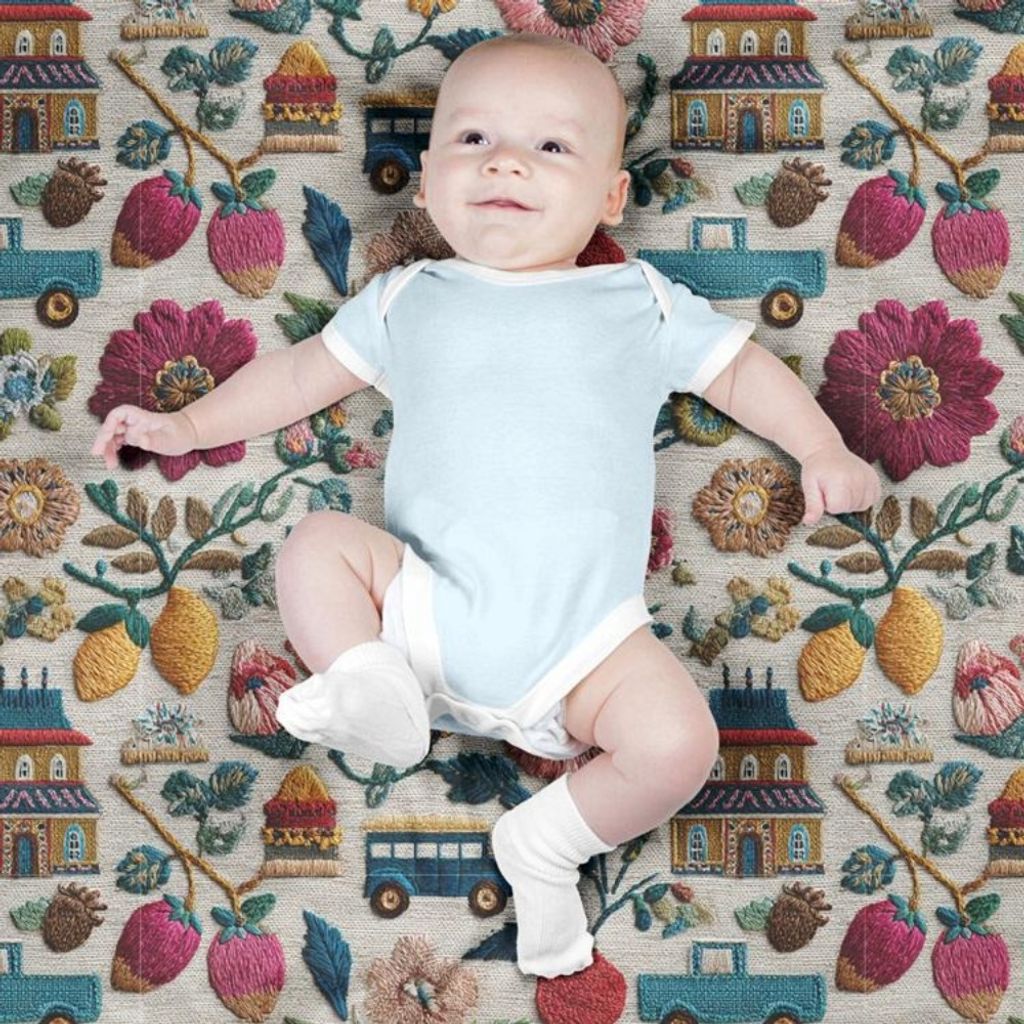 خرید آنلاین پارچه مخمل روبالشی پارچه باما طرح سه بعدی ماشین نوستالژی کد 5014234