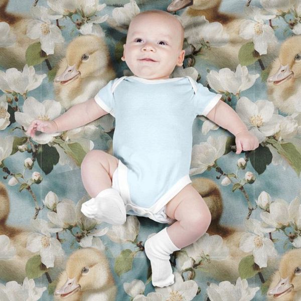 پارچه مخمل روبالشی پارچه باما طرح سه بعدی اردک کیوت کد 5014239